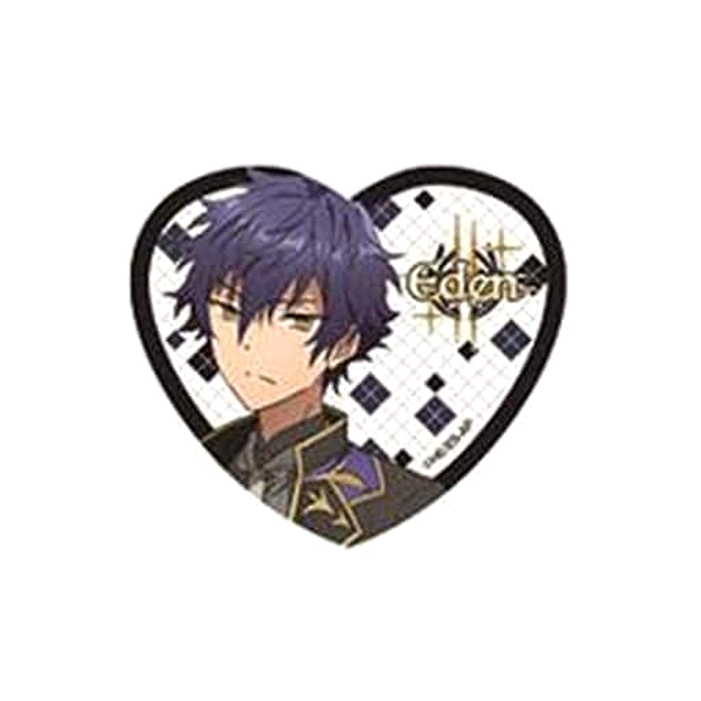 Ensemble Stars! Jun Sazanami Heart Shaped Glitter Acrylic Badge Vol.3 Buttons [USED]