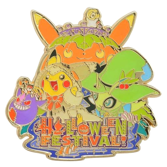 Pokemon Pikachu & Others Halloween Festival! Logo Pins Pokemon Center Limited Pins [USED]