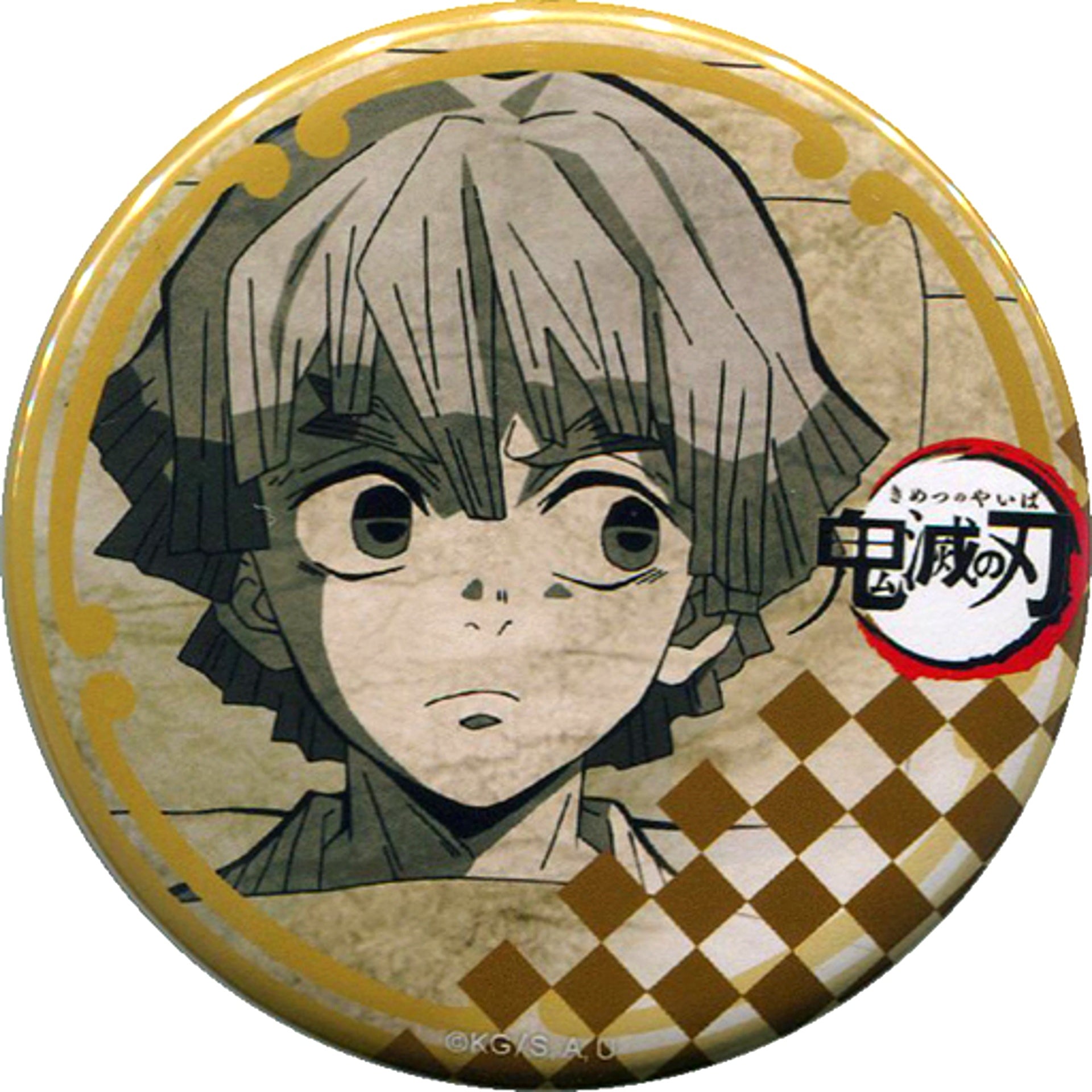 Zenitsu Agatsuma Lying down Demon Slayer 56mm Button Otanoshimi Kuji Prize ufotable DINING 3rd Season [USED]