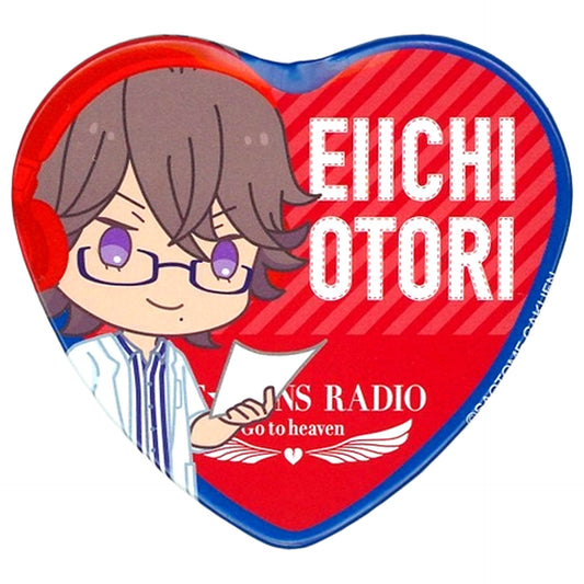 Eiichi Otori A Uta no Prince Sama He Vens Radio Go To Heaven Trading Heart Shaped Can Badge [USED]