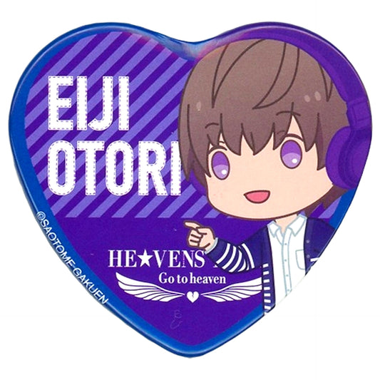 Eiji Otori A Uta no Prince Sama He Vens Radio Go To Heaven Trading Heart Shaped Can Badge [USED]