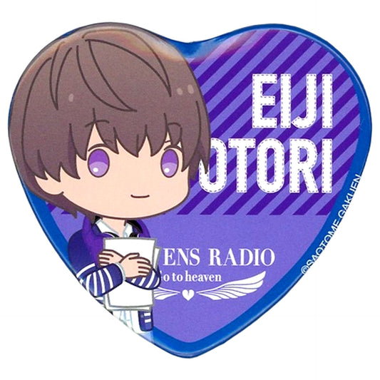 Eiji Otori B Uta no Prince Sama He Vens Radio Go To Heaven Trading Heart Shaped Can Badge [USED]