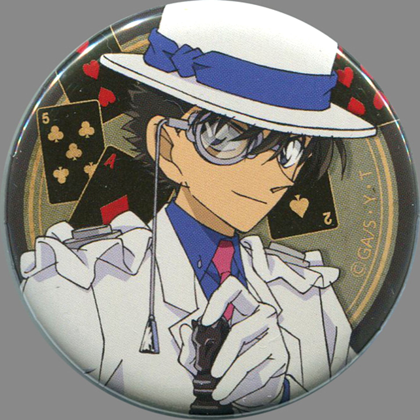 Kaitou Kid Background Cards/Chess Detective Conan Character Badge Collection Full of Kid Vol. 2 [USED]