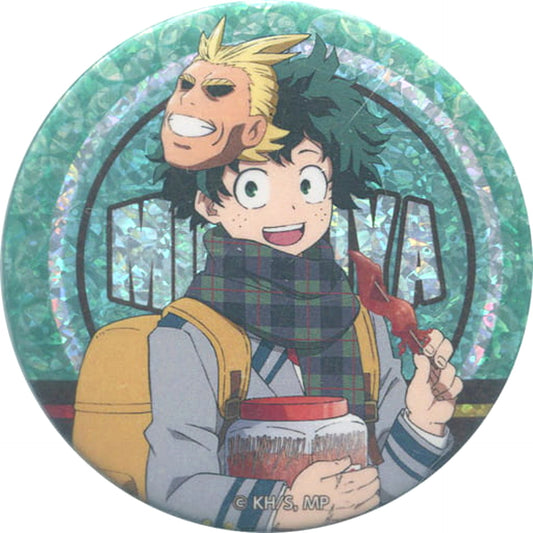 My Hero Academia Izuku Midoriya Hologram Can Badge Dagashi Ver. Sega Collaboration Cafe Limited Buttons [USED]