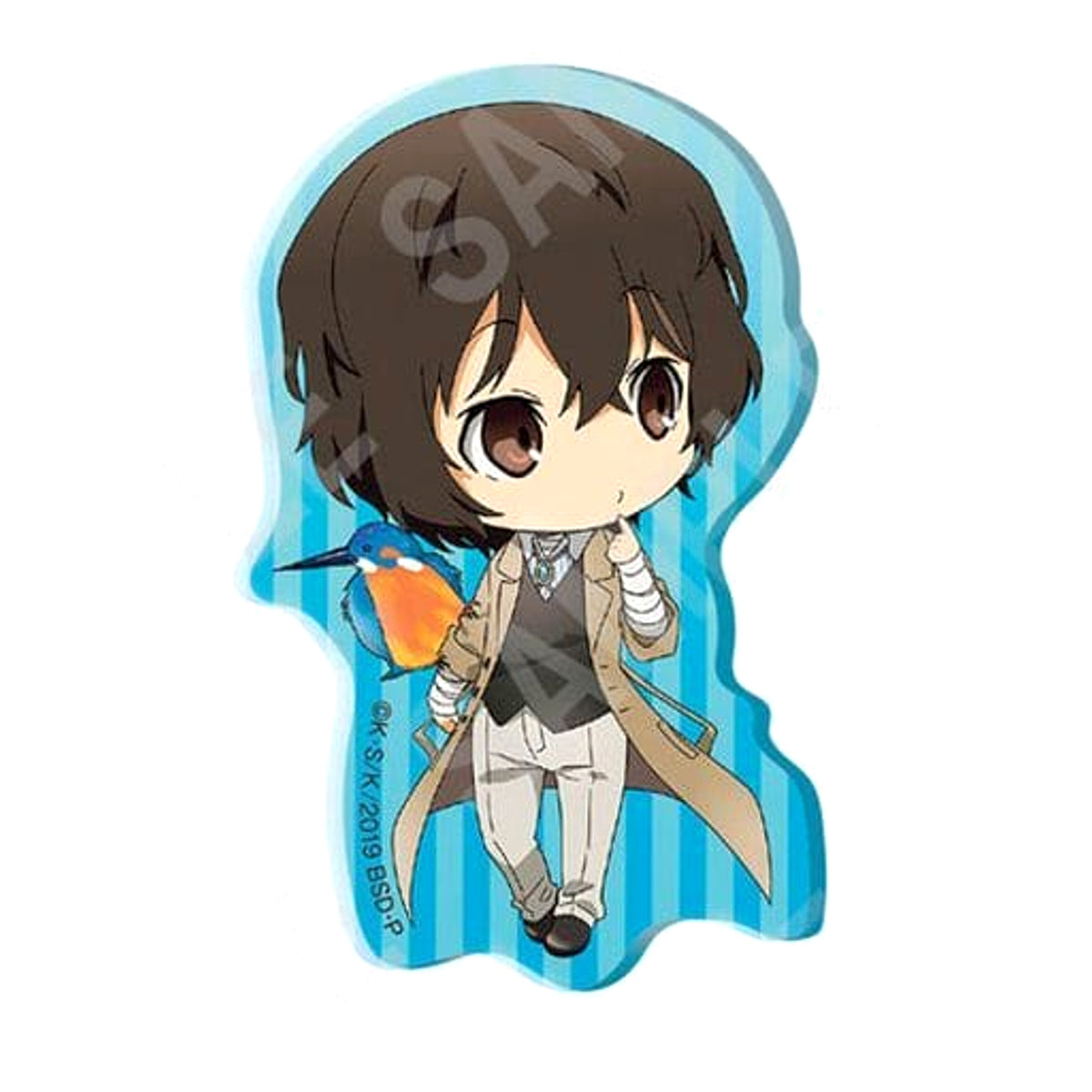 Bungo Stray Dogs Osamu Dazai Clear Clip Badge Summer Bird Buttons [USED]
