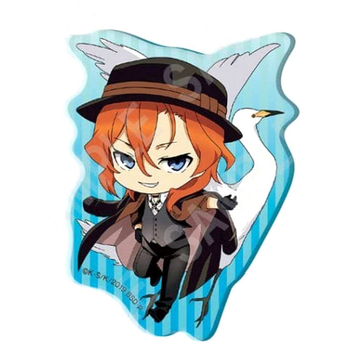 Bungo Stray Dogs Chuya Nakahara Clear Clip Badge Summer Bird Buttons [USED]
