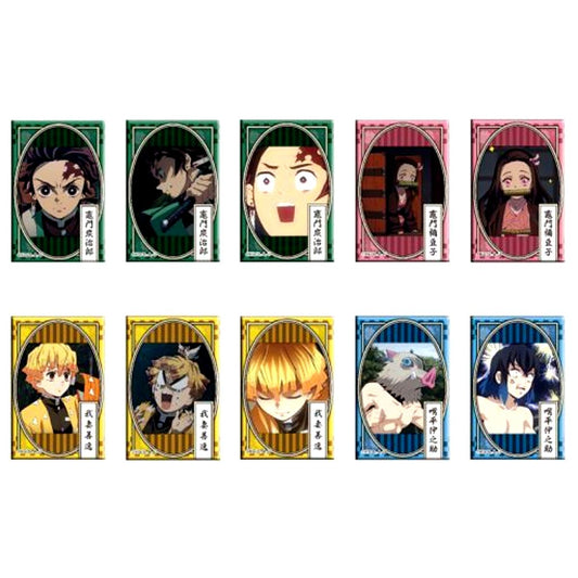 Set of 10 Demon Slayer Square Button A [USED]