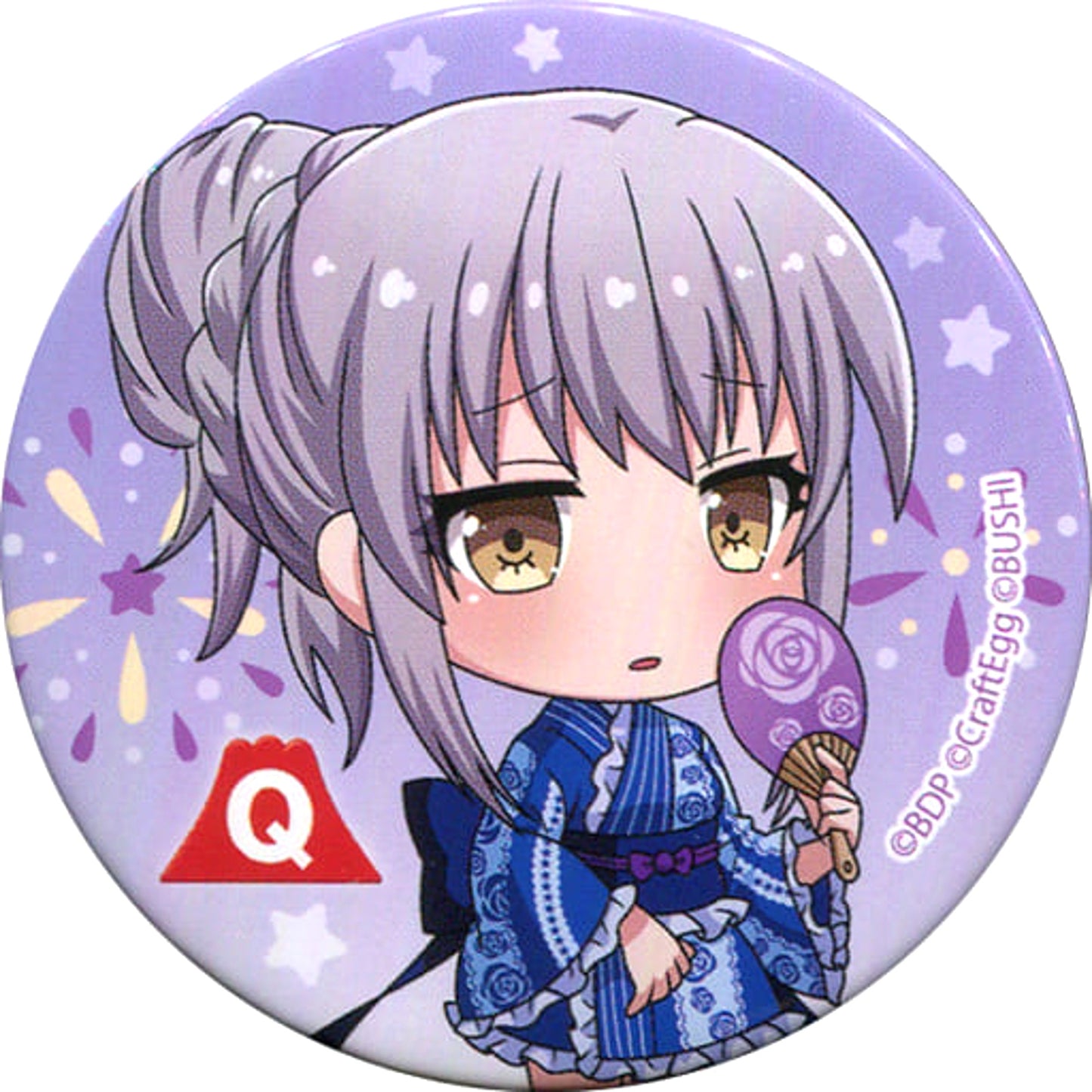 BanG Dream! Girls Band Party! Yukina Minato Can Badge Newly Drawn Mini Characters Fuji-Q Highland Limited Buttons [USED]