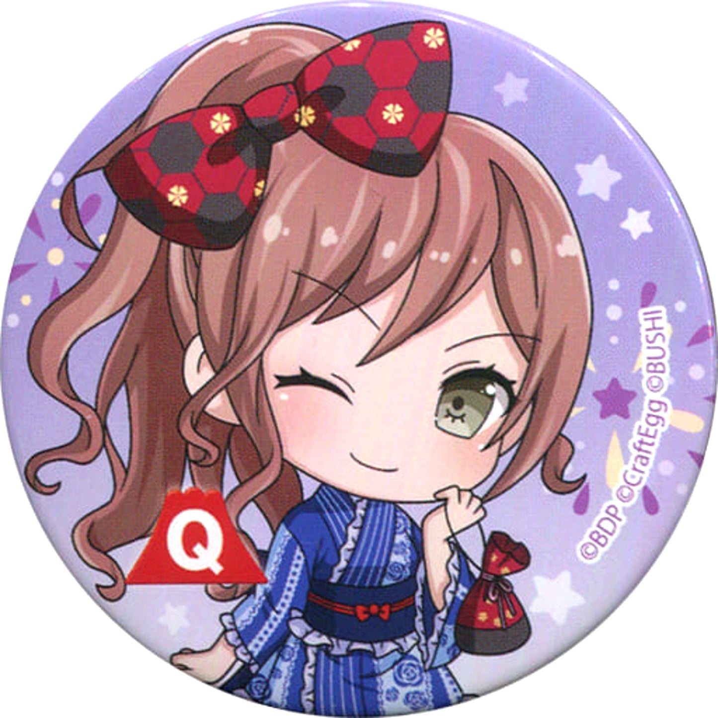 BanG Dream! Girls Band Party! Lisa Imai Can Badge Newly Drawn Mini Characters Fuji-Q Highland Limited Buttons [USED]
