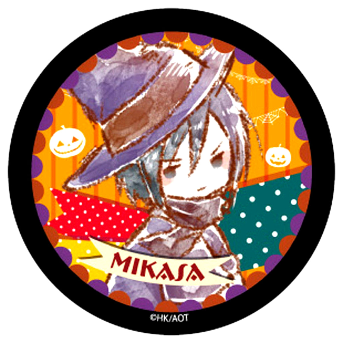 Mikasa Ackerman Halloween Ver. 03 Attack on Titan Blind GraffArt Design Button [USED]