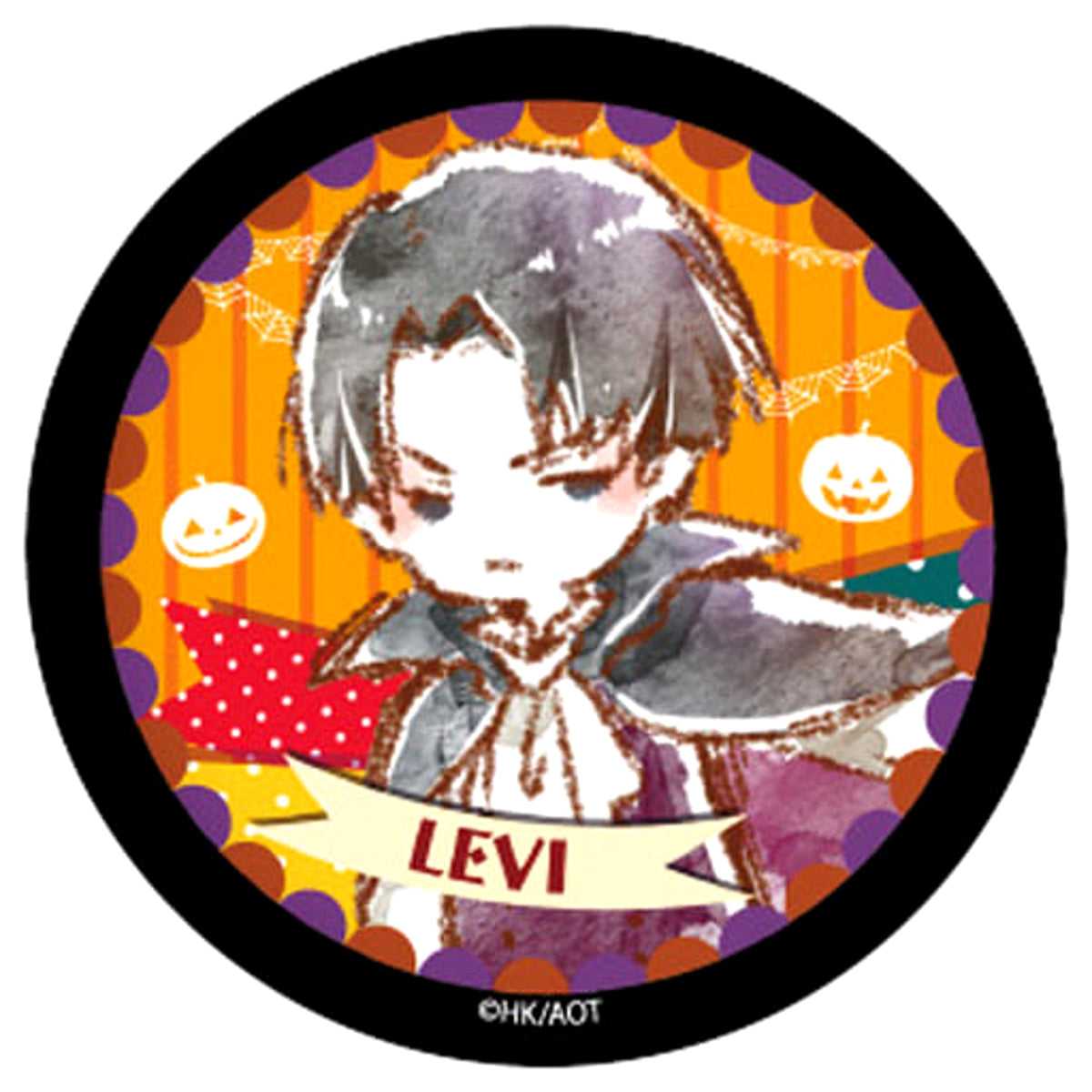 Attack on Titan Levi Ackerman Graph Art Design Blind Packaged Can Badge Halloween Ver.03 Buttons [USED]