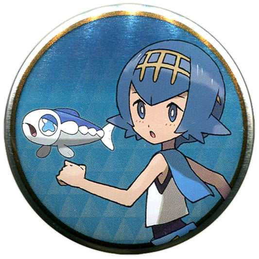 Pokemon Lana Wishiwashi Can Badge Collection Alola Arc A Pokemon Center Limited Buttons [USED]