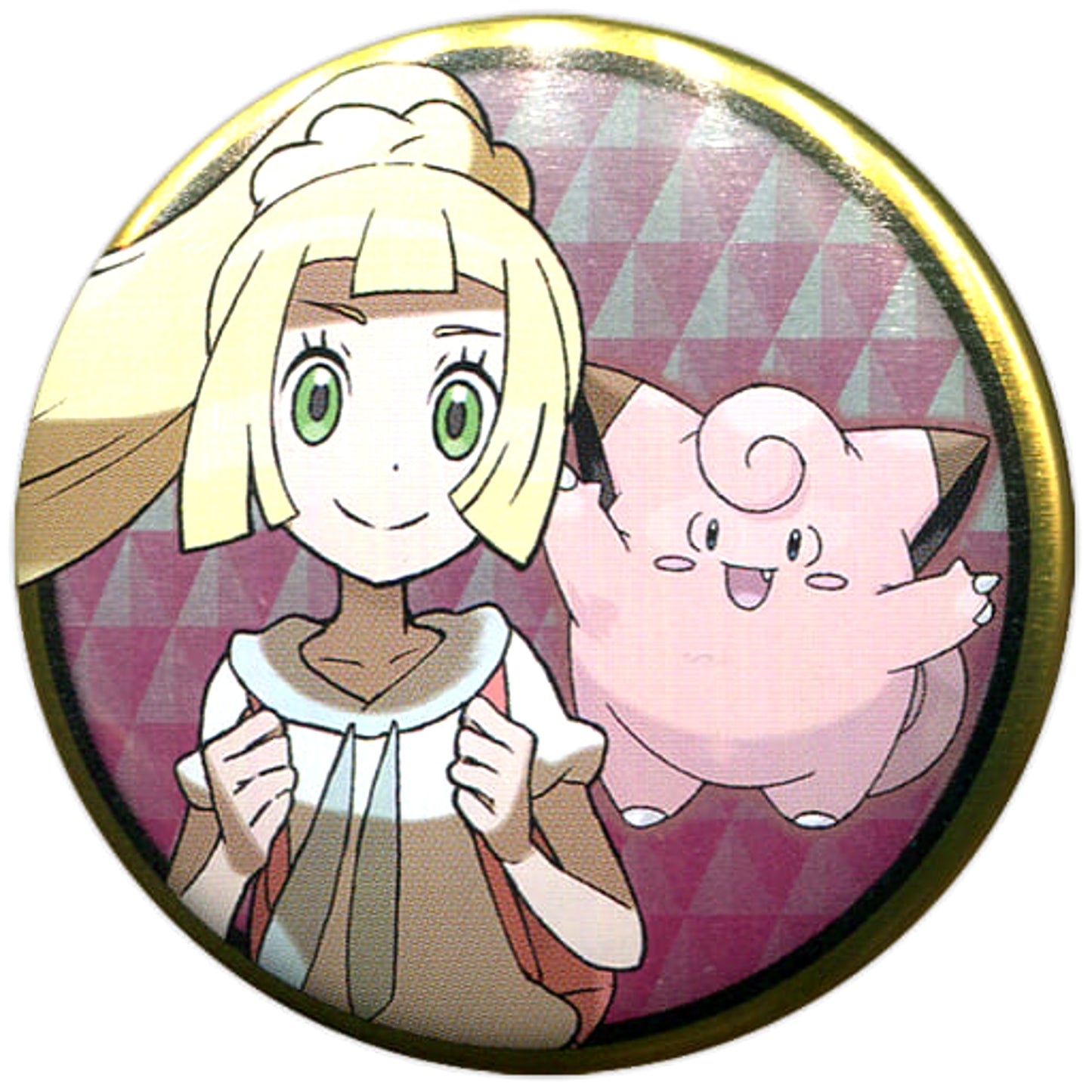 Pokemon Lillie Clefairy Can Badge Collection Alola Edition B Pokemon Center Limited Buttons [USED]