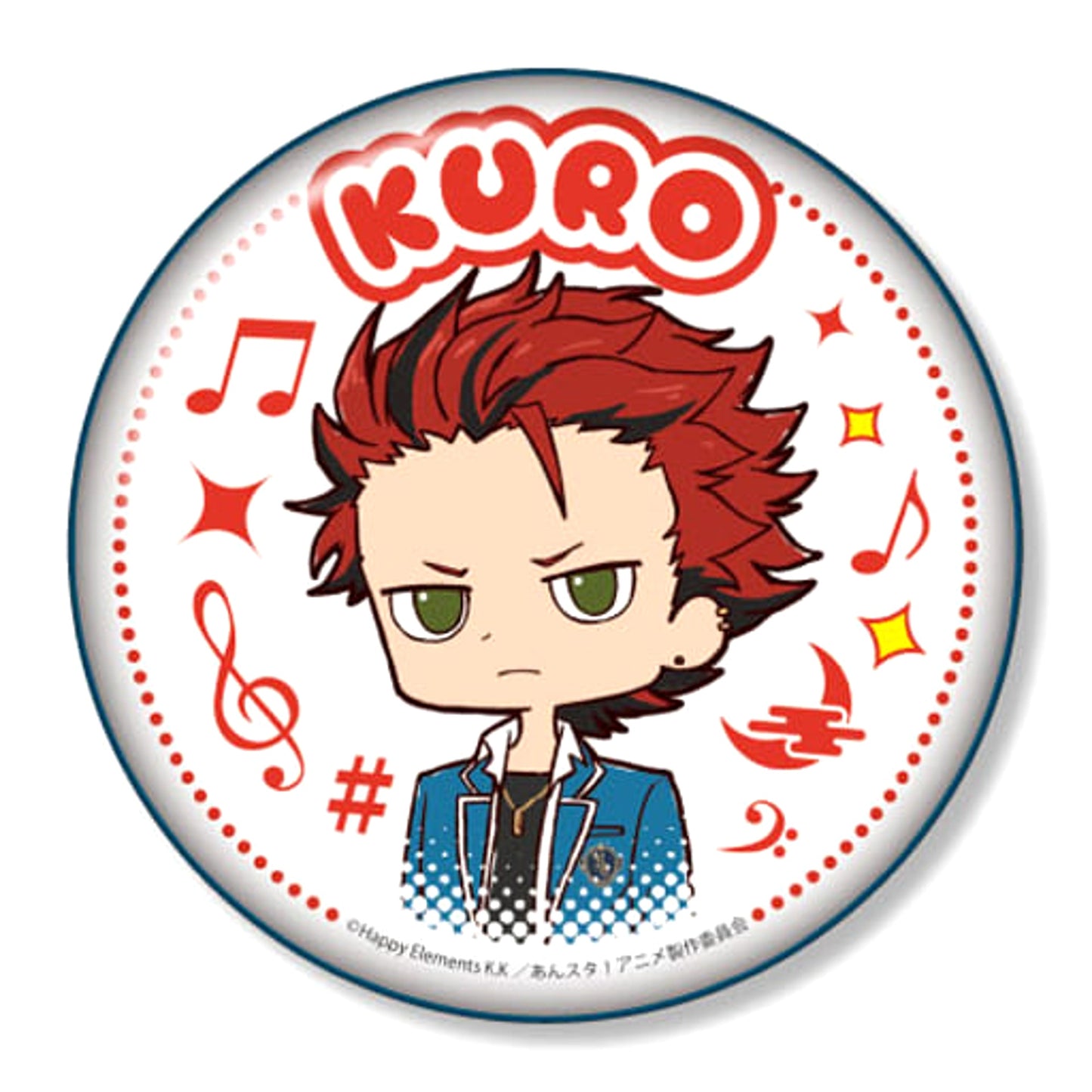 Ensemble Stars! Kuro Kiryu Yurukawa Art Can Badge D Buttons [USED]