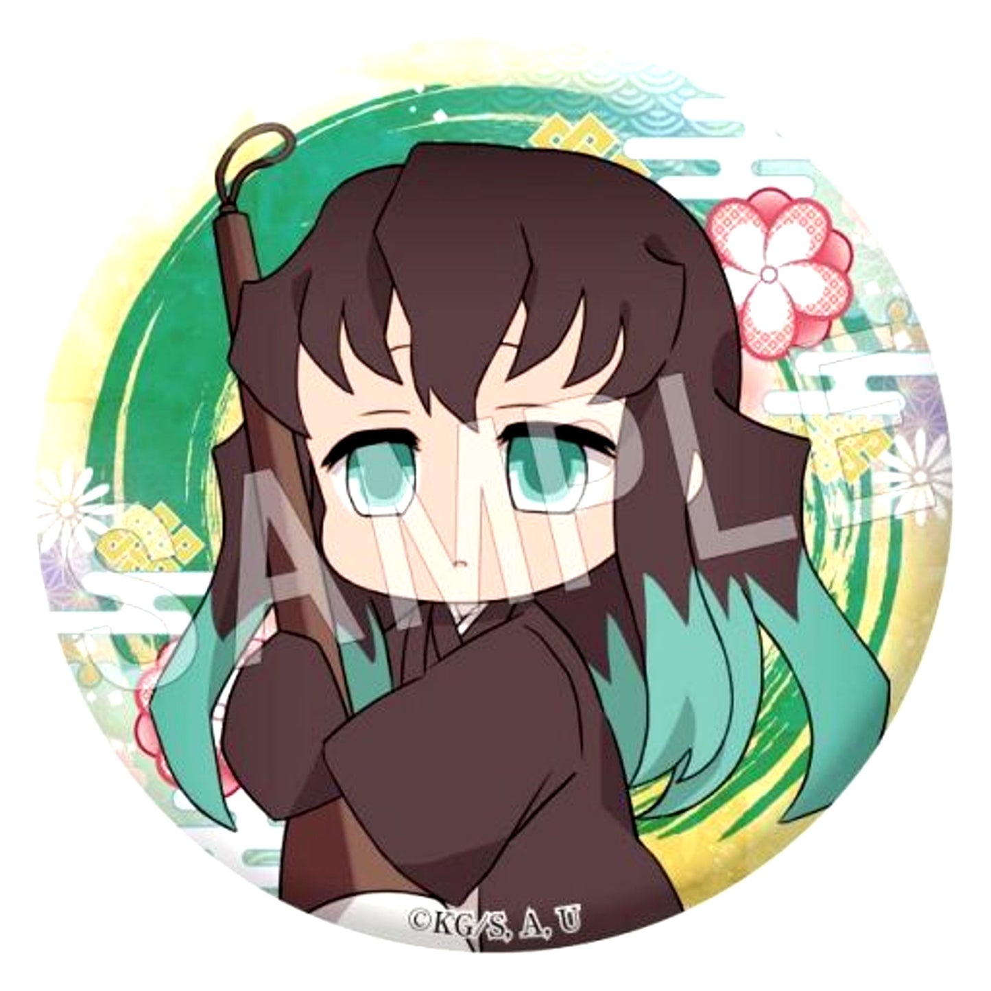 Muichiro Tokito Demon Slayer Trading Button Kakizome Ver. Type-B [USED]