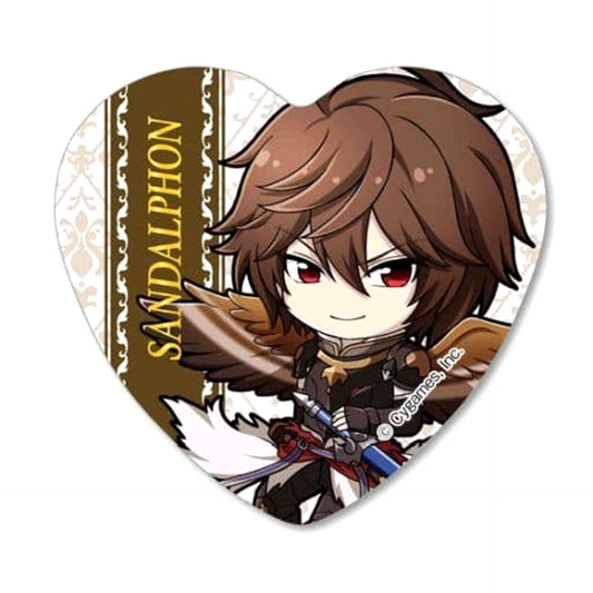 Granblue Fantasy Sandalphon Pukasshu Heart Can Badge Buttons [USED]