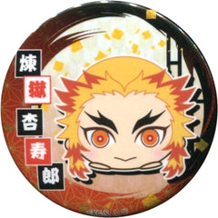 Demon Slayer: Kimetsu no Yaiba Kyojuro Rengoku 56mm Can Badge animate Limited Mochikororin Plush Mascot Pillar Ver. Box Purchase Bonus Buttons [USED]
