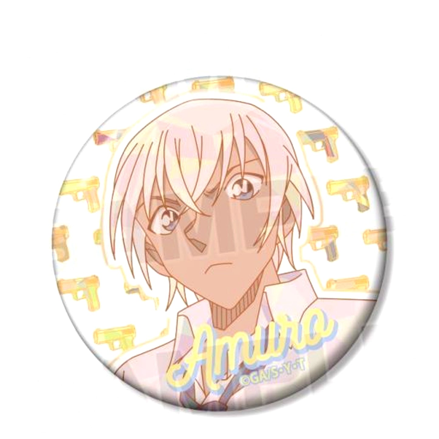 Toru Amuro Detective Conan Trading Prism Pattern Button [USED]