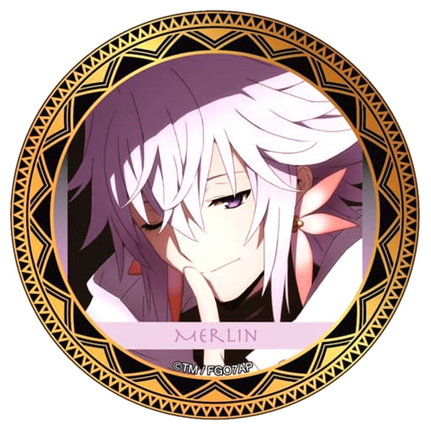 Fate/Grand Order -Absolute Demonic Front: Babylonia- Caster Merlin Kazary Can Badge [USED]