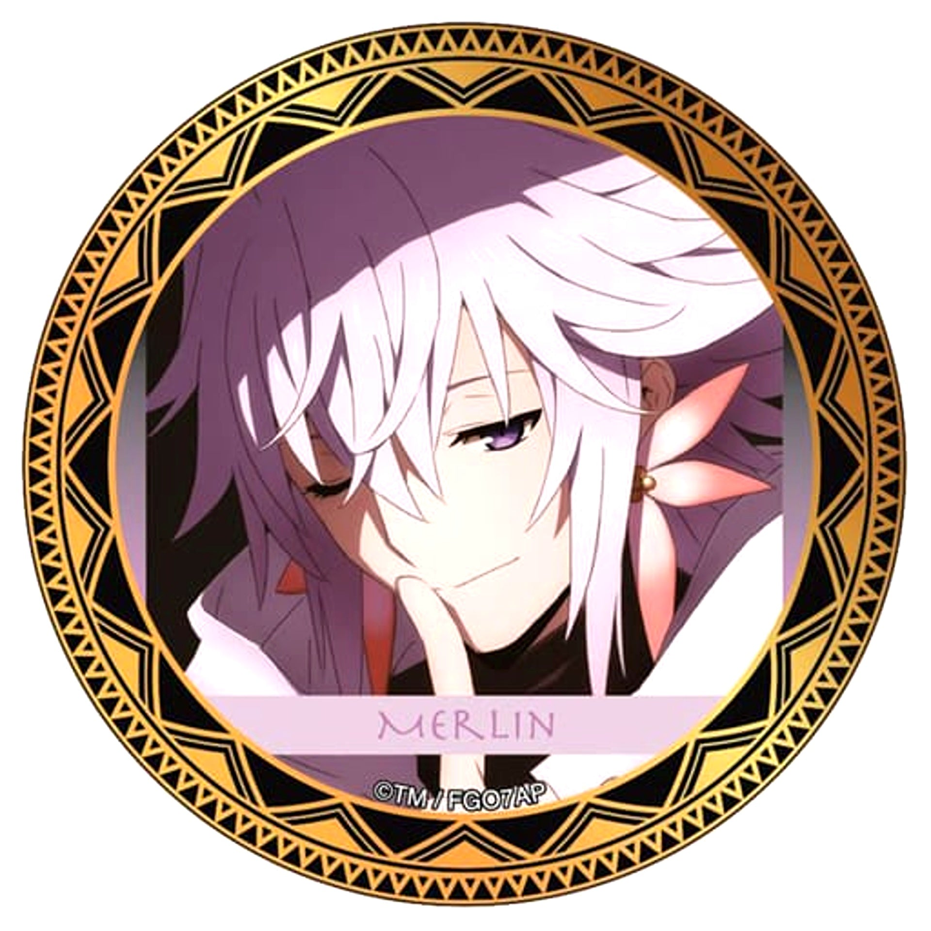 Fate/Grand Order -Absolute Demonic Front: Babylonia- Caster Merlin Kazary Can Badge [USED]
