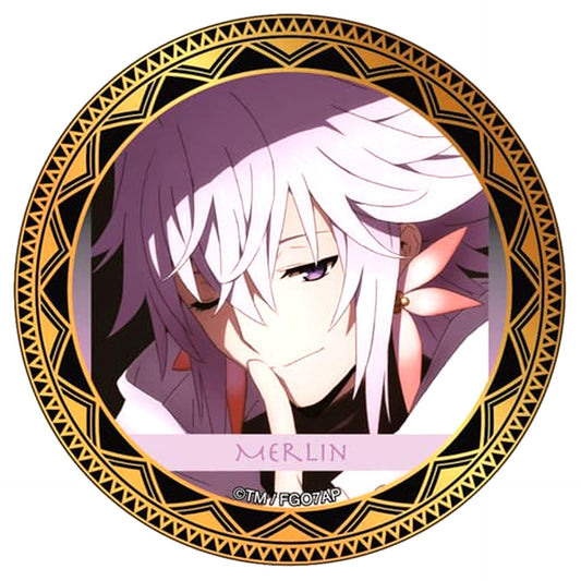 Fate/Grand Order -Absolute Demonic Front: Babylonia- Caster Merlin Kazary Can Badge [USED]