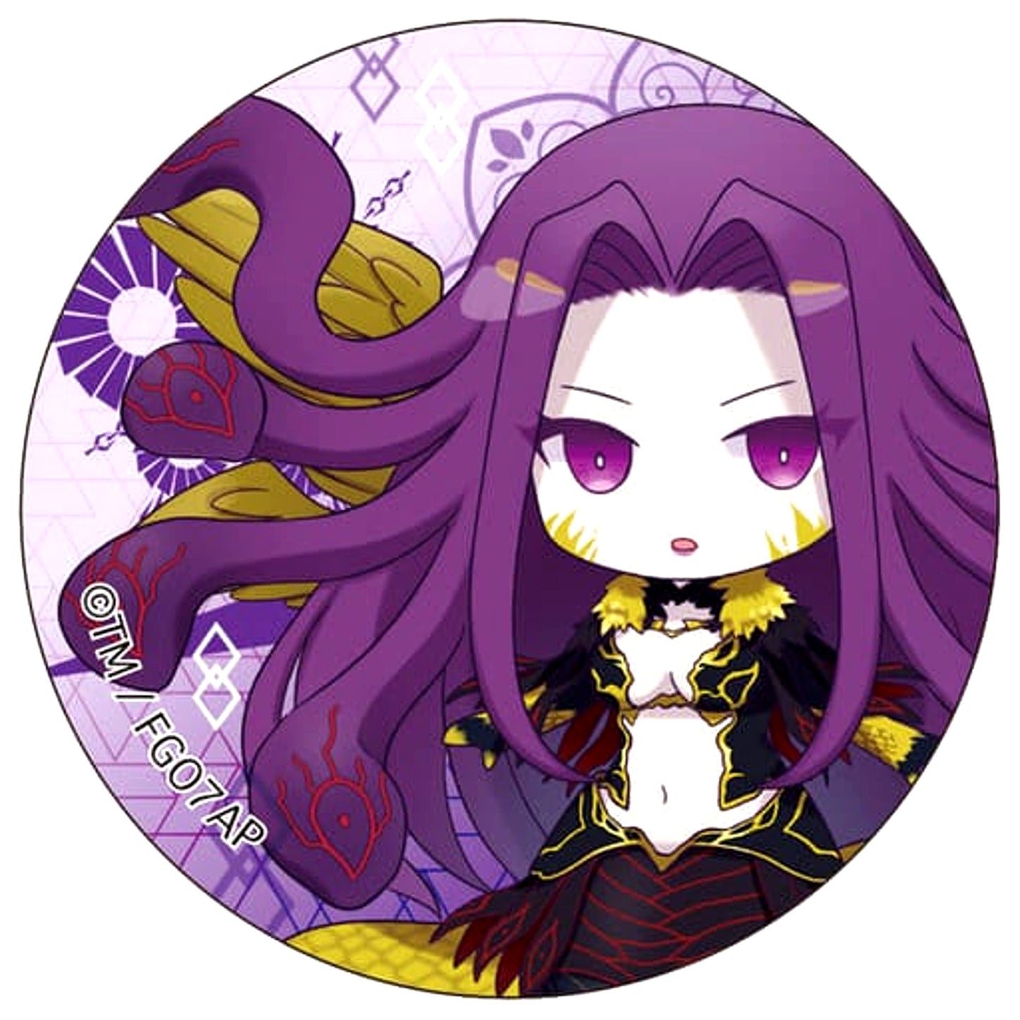 Fate/Grand Order -Absolute Demonic Front: Babylonia- Avenger Gorgon Glitter Can Badge [USED]