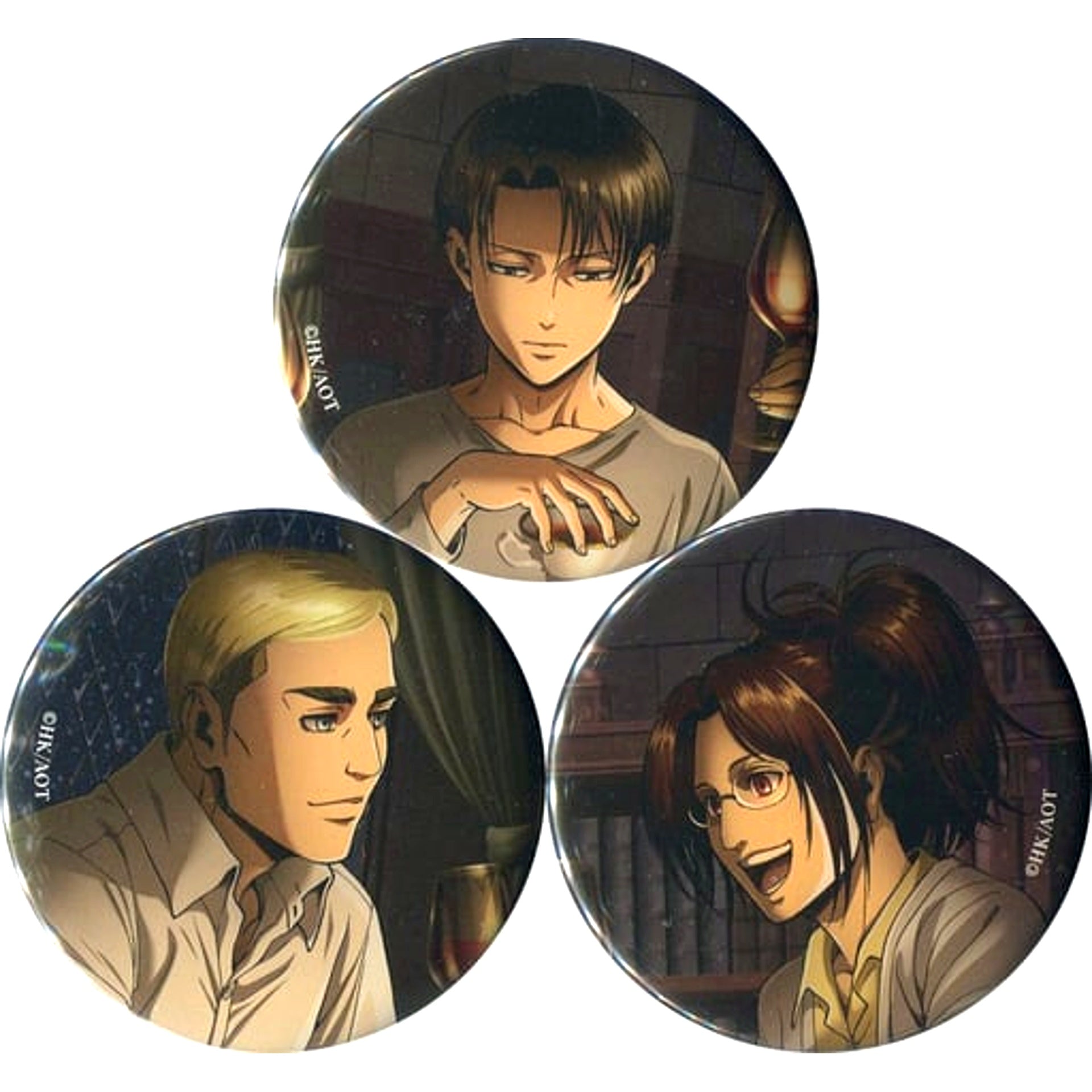 Levi & Hange & Erwin Badge Set Attack on Titan [USED]
