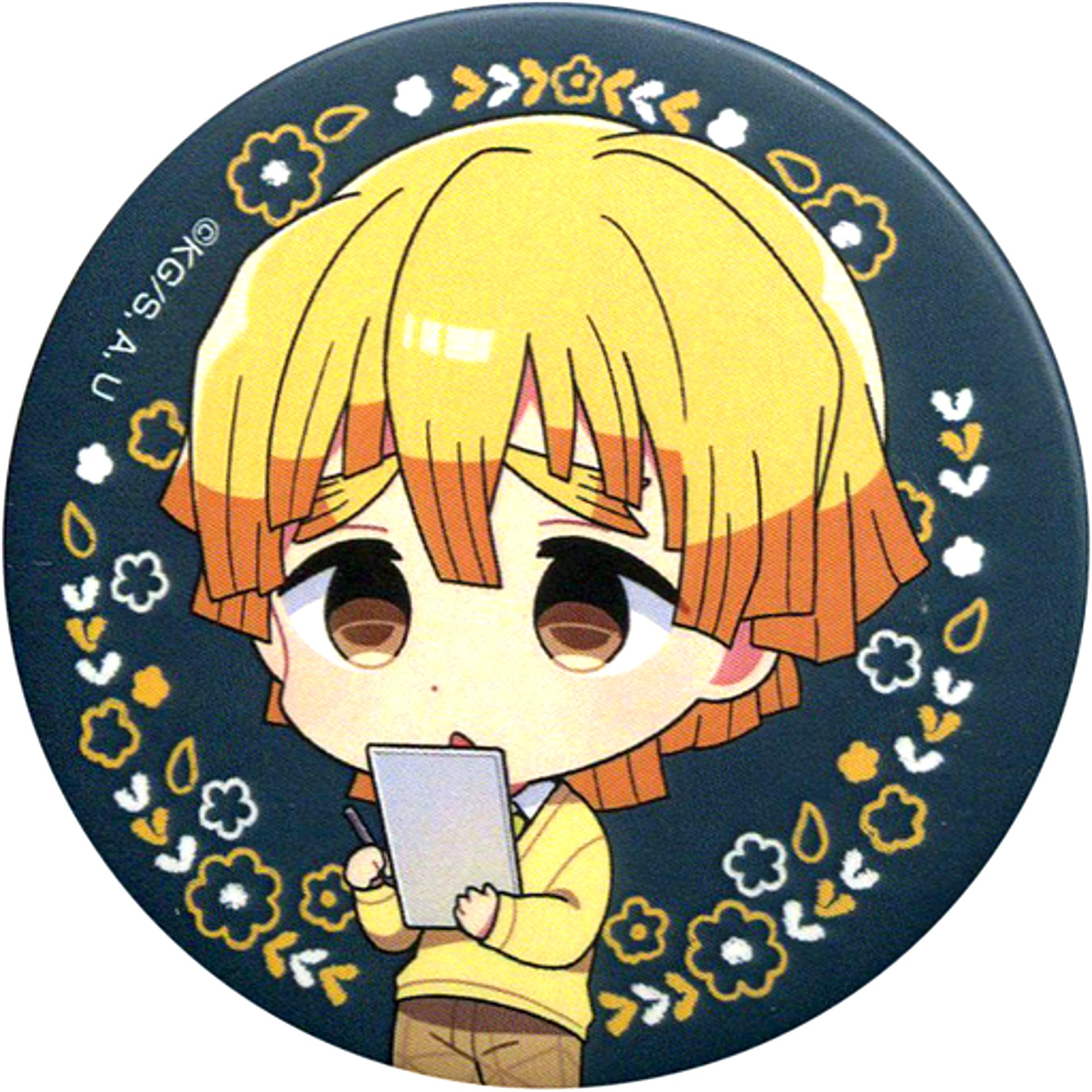 Zenitsu Agatsuma Demon Slayer: Kimetsu no Yaiba Kimetsu Academy Story Trading Button AGF 2019 [USED]
