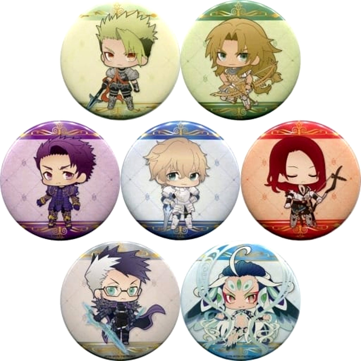 Fate/Grand Order Rider/Achilles & Others Chaldea Boys Collection 2019 Trading Can Badge animate Girls Festival 2019 Limited All 7 Types Set Buttons [USED]