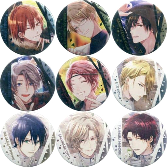 Ohara Sky & Others Tsukino Entertainment Production All 9 Types Set Chara Badge Collection Alive Tsukipro Only Shop 2019 Hanaemi Limited [USED]