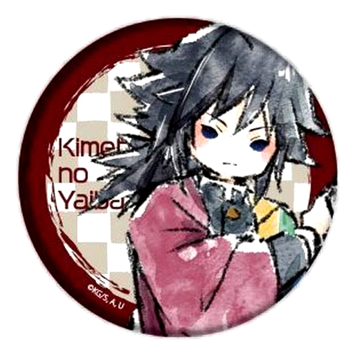 Giyu Tomioka Demon Slayer Button 01. GraffArt Design [USED]