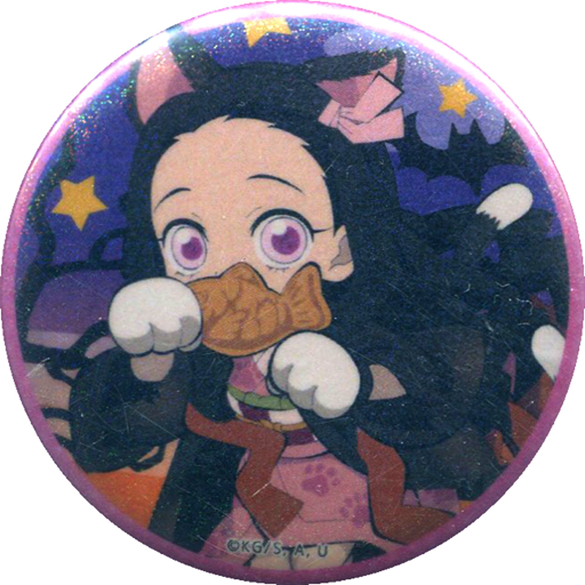 Nezuko Kamado Glitter ver. Demon Slayer Random Button ufotable cafe DINING Happy Halloween 1st [USED]