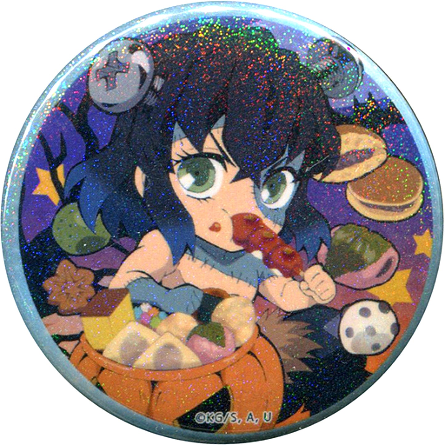 Inosuke Hashibira Glitter Ver. Demon Slayer x ufotable cafe DINING Happy Halloween Vol.1 Random Button [USED]
