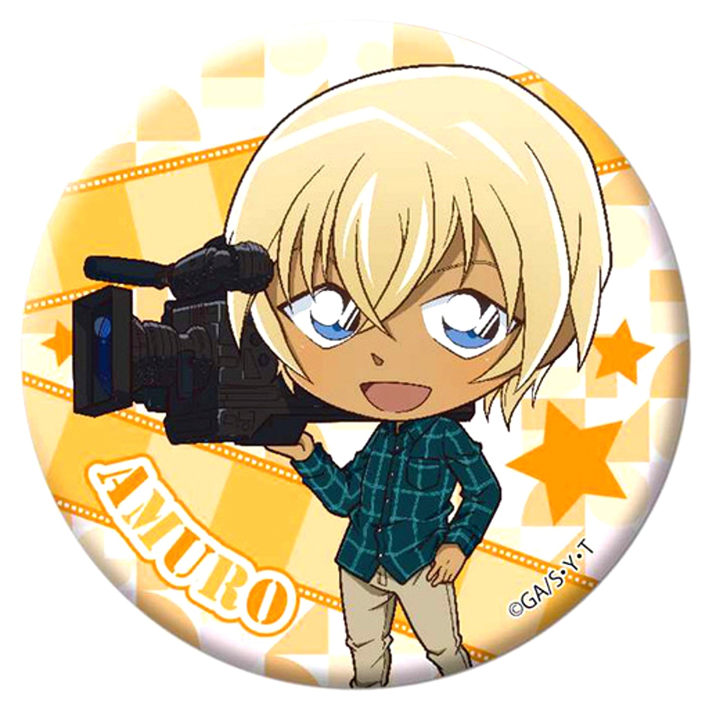 Toru Amuro Detective Conan Deformed Trading Button Movie Shooting [USED]