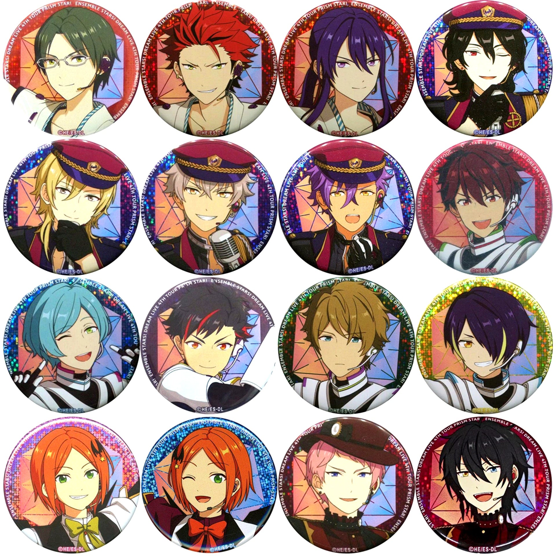 Rei Sakuma & Others Ensemble Stars! DREAM LIVE 4th Tour Prism Star! All 16 Types Set Chara Badge Collection Ver.B [USED]