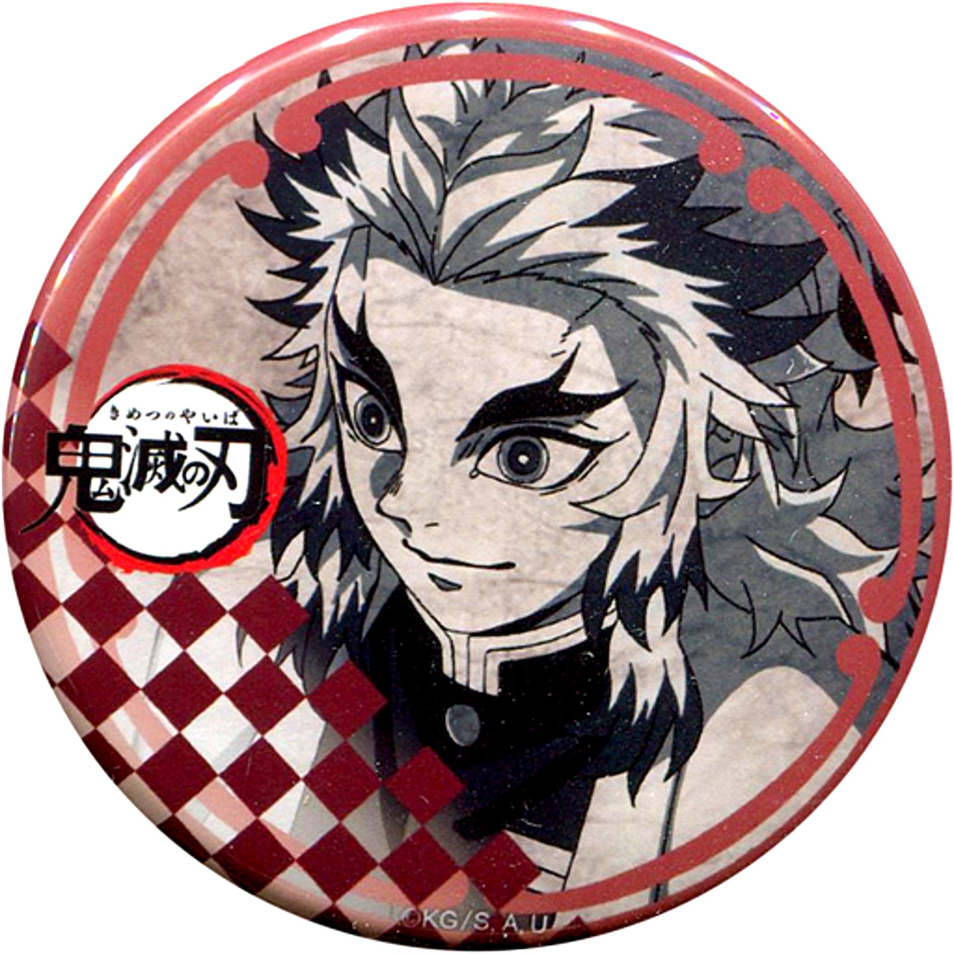 Kyojuro Rengoku 56mm Button Demon Slayer: Kimetsu no Yaiba x ufotable DINING 6th Season Pleasure Lottery Prize [USED]