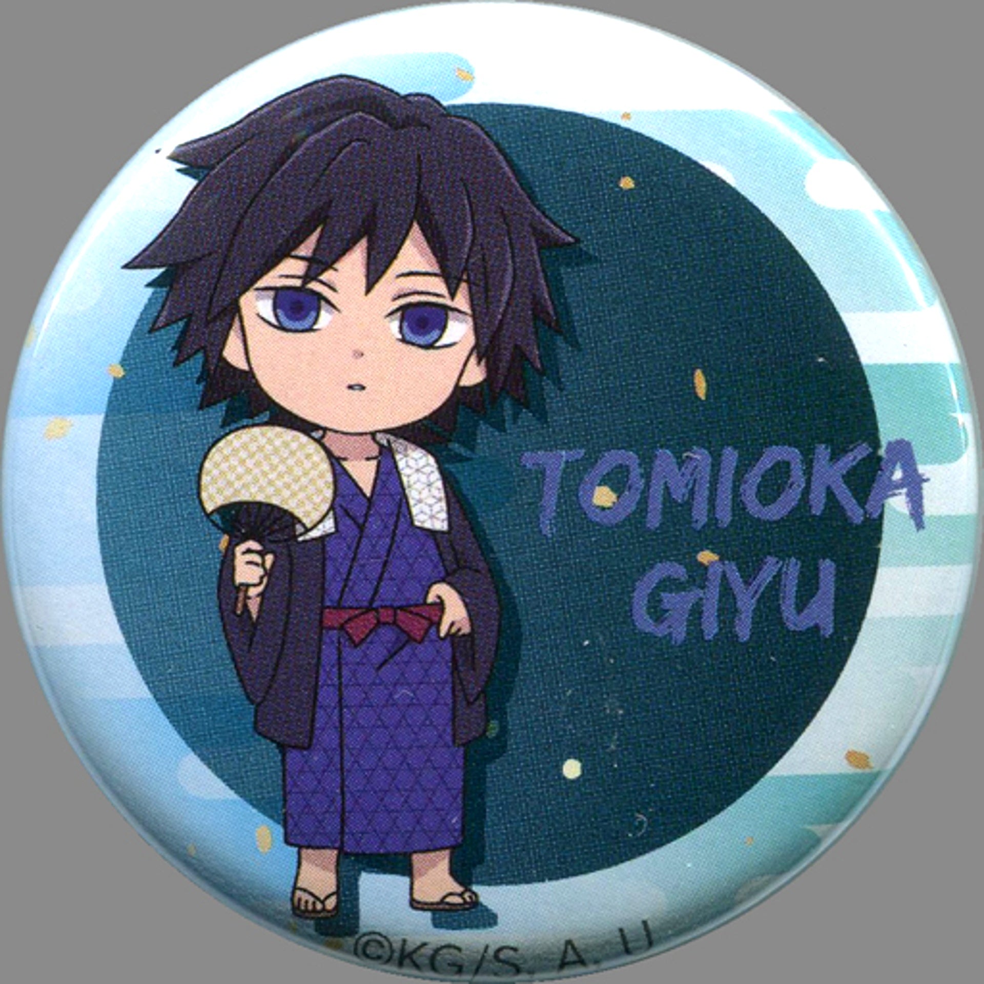 Giyu Tomioka After Bath Demon Slayer POP UP STORE in Loft Danran Gacha Gacha Mini Button A [USED]