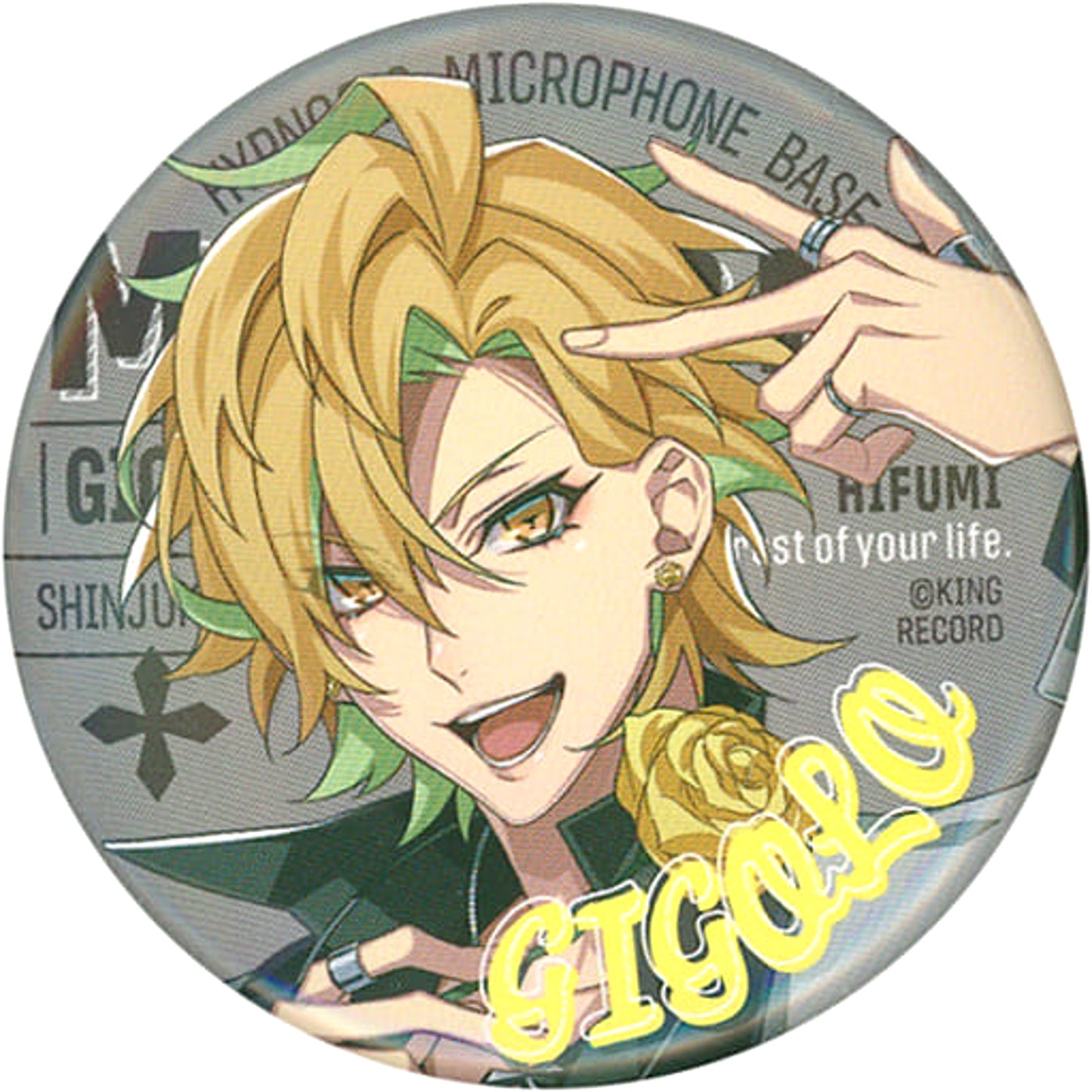 Hifumi Izanami Hypnosis Mic Division Rap Battle Official Store Hypnosis Microphone Base Character Button Collection [USED]
