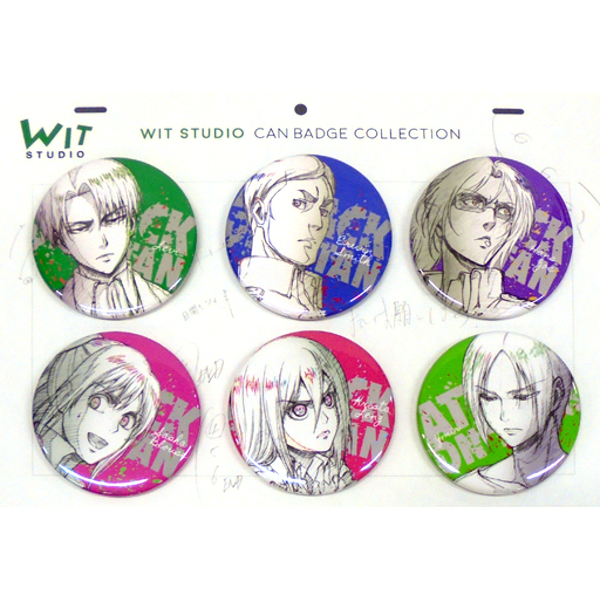Group Badge Collection Set of 6 B Attack on Titan Season 2 [USED]