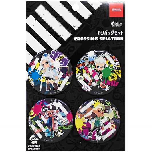 Splatoon Crossing Splatoon Can Badge Nintendo Tokyo Limited Set of 4 Buttons [USED]