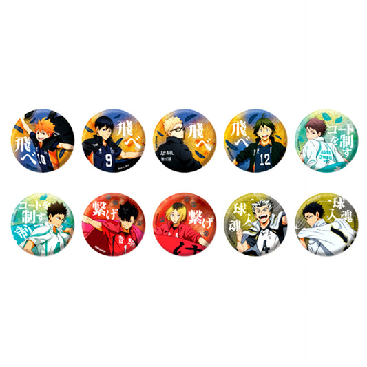 Set of 10 Haikyu!! TO THE TOP Glitter Button Collection [USED]