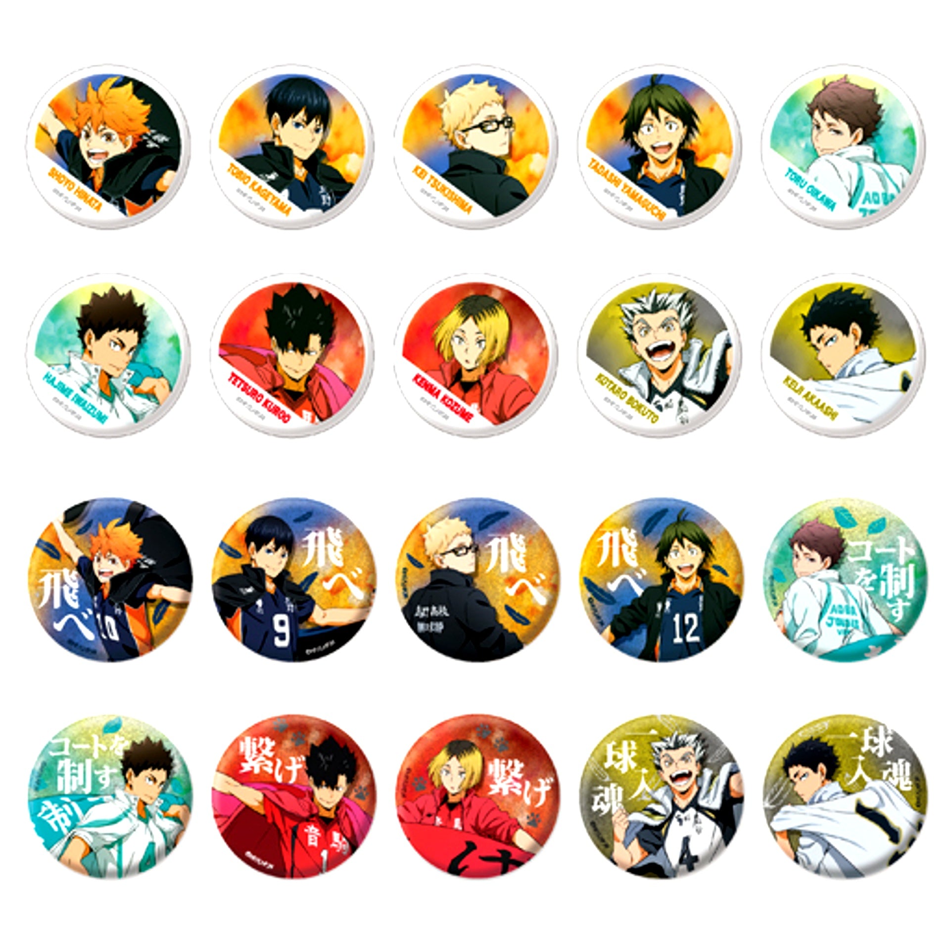 Set of 20 Haikyu!! TO THE TOP Button Collection [USED]