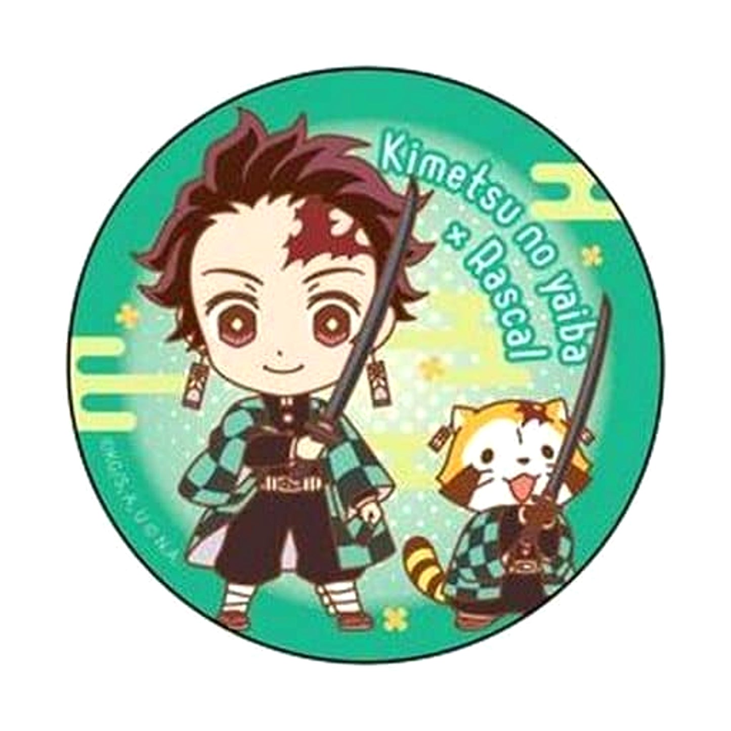Tanjiro Kamado Demon Slayer: Kimetsu no Yaiba x Rascal Blind Packaged Button [USED]