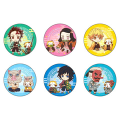 Demon Slayer: Kimetsu no Yaiba x Rascal Tanjiro Kamado & Others Blind Packaged Can Badge All 6 Types Set Buttons [USED]