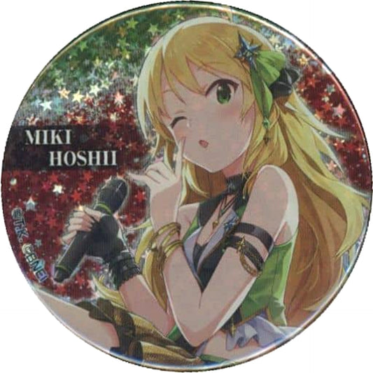 THE IDOLM@STER Miki Hoshii Hologram Trading Can Badge Part 1 B Tokyu Hands Limited Buttons [USED]