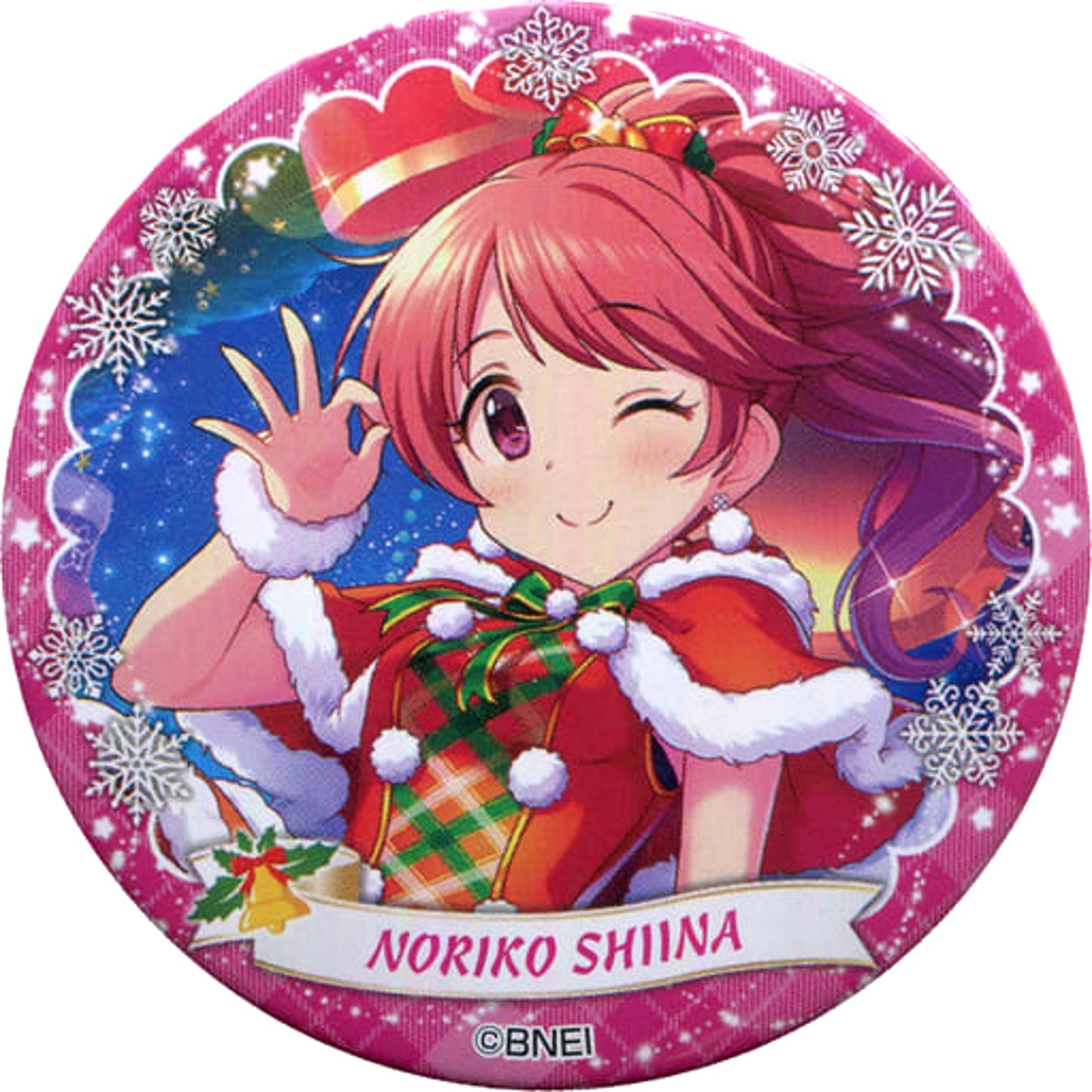 THE IDOLM@STER Cinderella Girls Noriko Shiina Normal Trading Can Badge Part 1 B The IDOLM@STER Tokyu Hands Limited Buttons [USED]