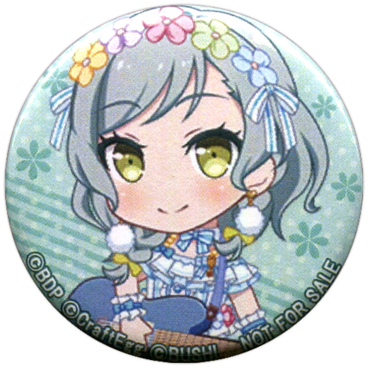 BanG Dream! Girls Band Party! Hina Hikawa Original Can Badge Sega no Taiyaki 1st Edition Limited Menu Order Benefits Buttons [USED]
