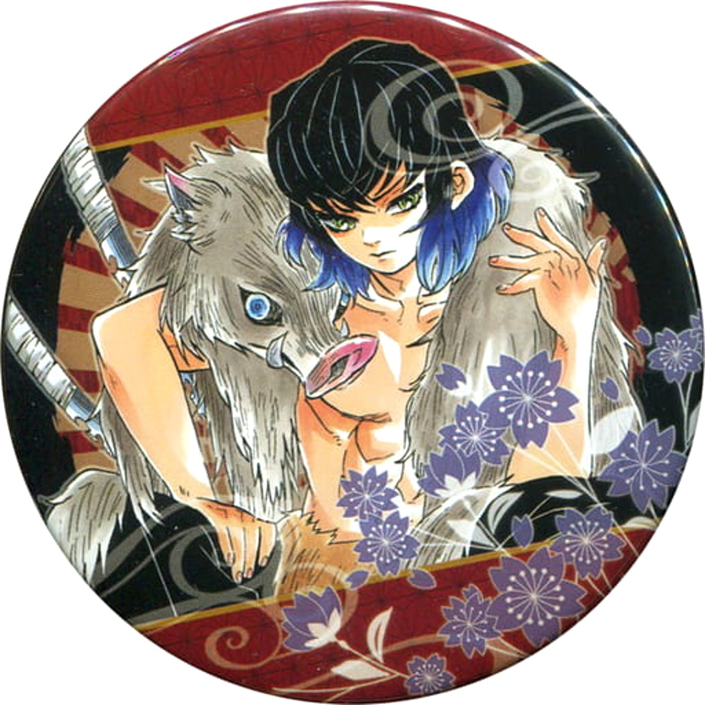 Inosuke Hashibira Unpainted Face Demon Slayer: Kimetsu no Yaiba Collection Button Part 1 Jump Shop Limited [USED]
