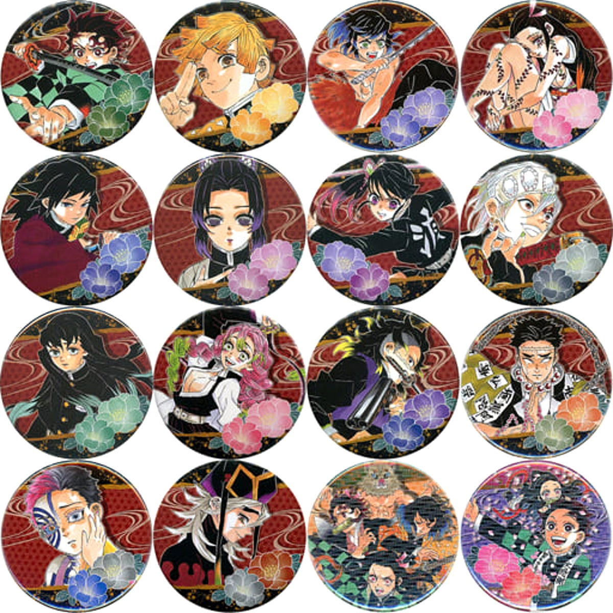 Demon Slayer: Kimetsu no Yaiba Zenitsu Agatsuma & Others Collection Can Badge Part 3 Jump Shop Fair Limited All 16 Types Set Buttons [USED]