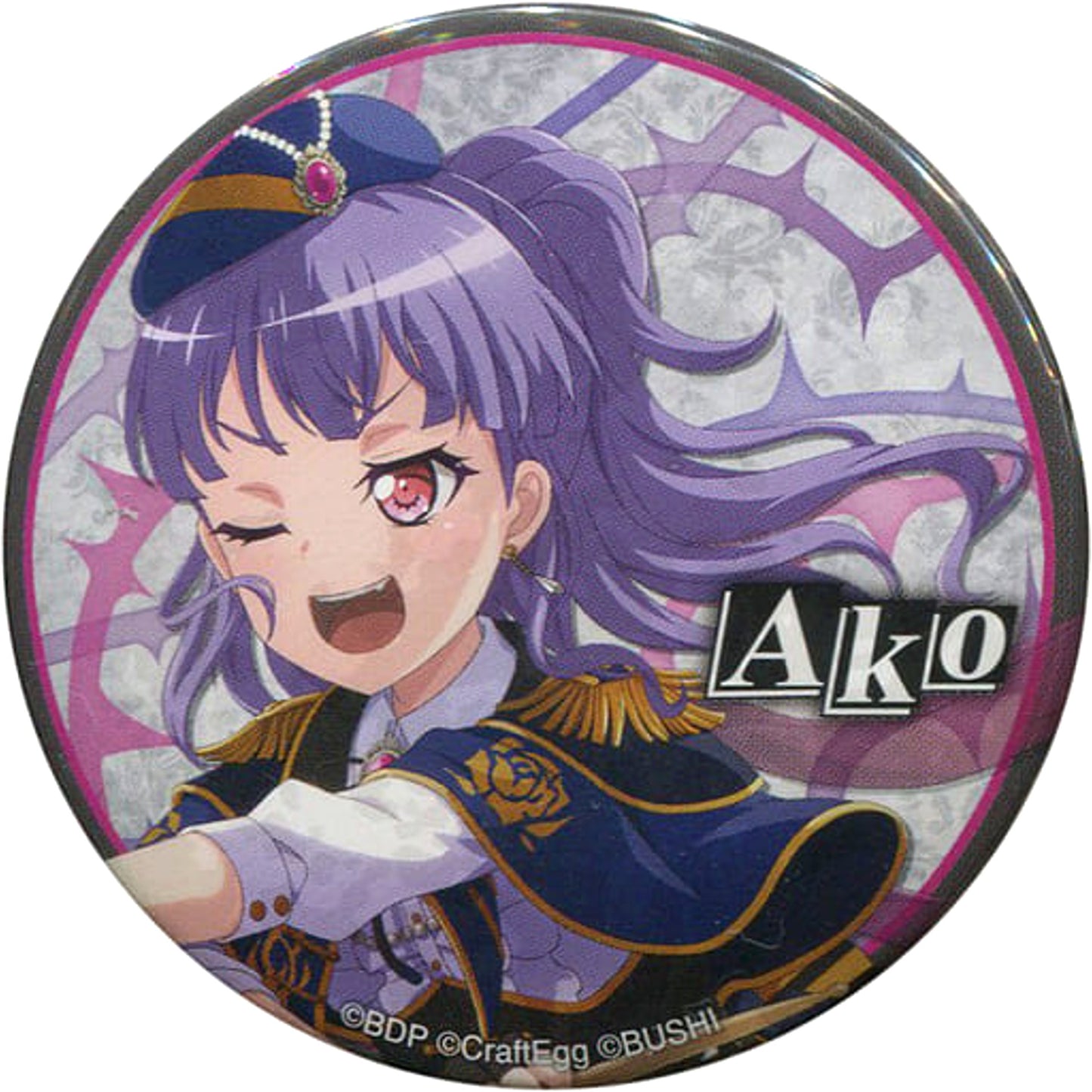 BanG Dream! Ako Udagawa Normal Roselia Commemorative Trading Can Badge Roselia x Raise A Suilen Joint Live: Rausch und/and Craziness Eve Festival Limited Buttons [USED]